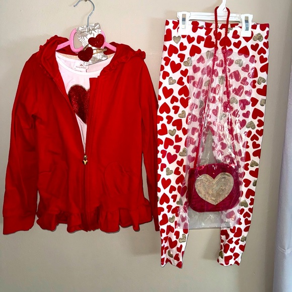 Tommy Bahama Other - Tommy Bahamas, little girls Valentines Day 5 piece matching outfit size 7